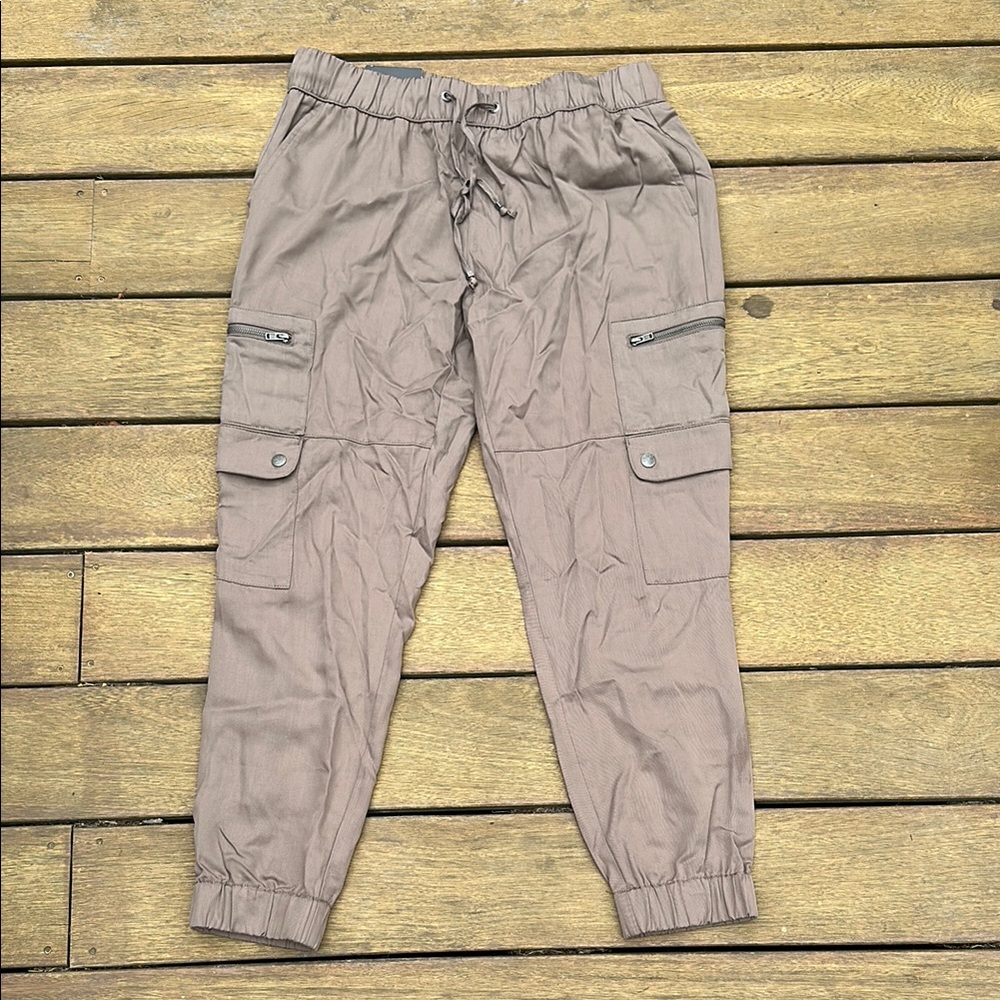 Banana Republic Tencel Branded Lyocell Cargo Joggers Petite Small NWT